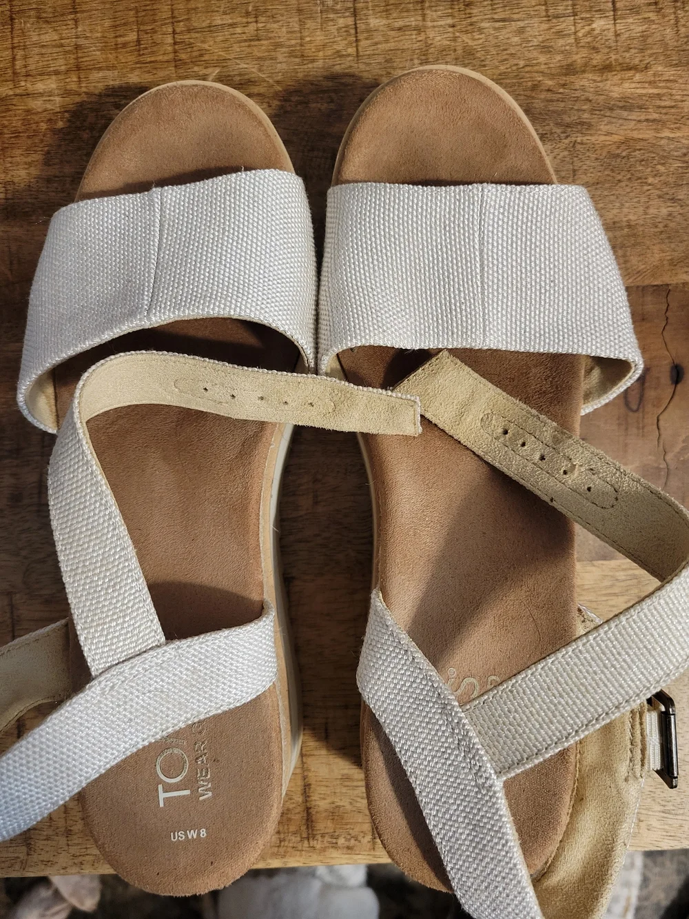 Women’s Toms White Platform Espadrille Sandals - Picture 6 of 7